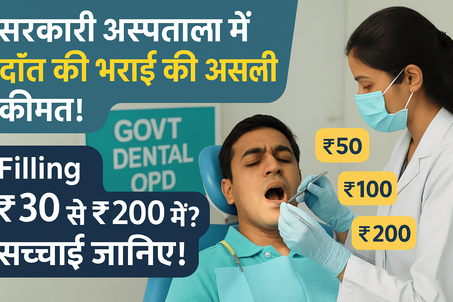 Teeth Filling Cost in Government Hospital (India): 2025 में सच जानिए — सस्ती, सुरक्षित या परेशान करने वाली?
