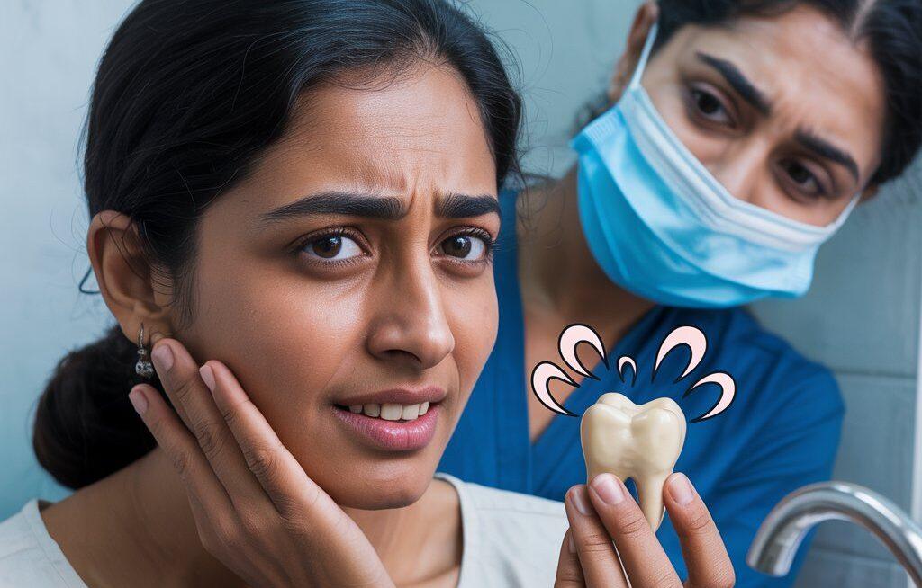 Cost comparison table: Govt vs Private, Government Hospital vs Private Clinic Extraction Cost, tooth extraction pain in hindi